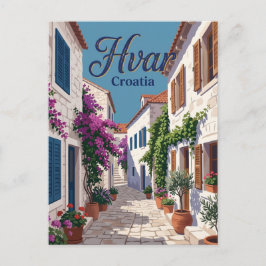 Cartão Postal Hvar Alley Croácia