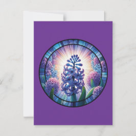 Cartão Postal Hyacinth Stainth Glass Art