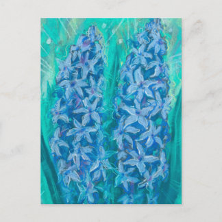 Cartão Postal Hyacinths Sping Páscoa Flor Presente Pintura Flora