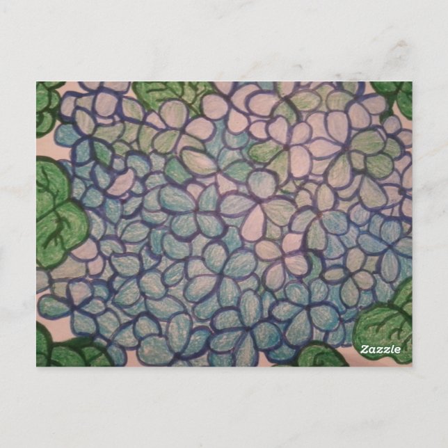 Cartão Postal Hydrangeas Azuis 1 (Verso)