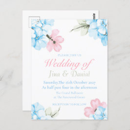 Cartão Postal Hydrangeas Pastel Bloom