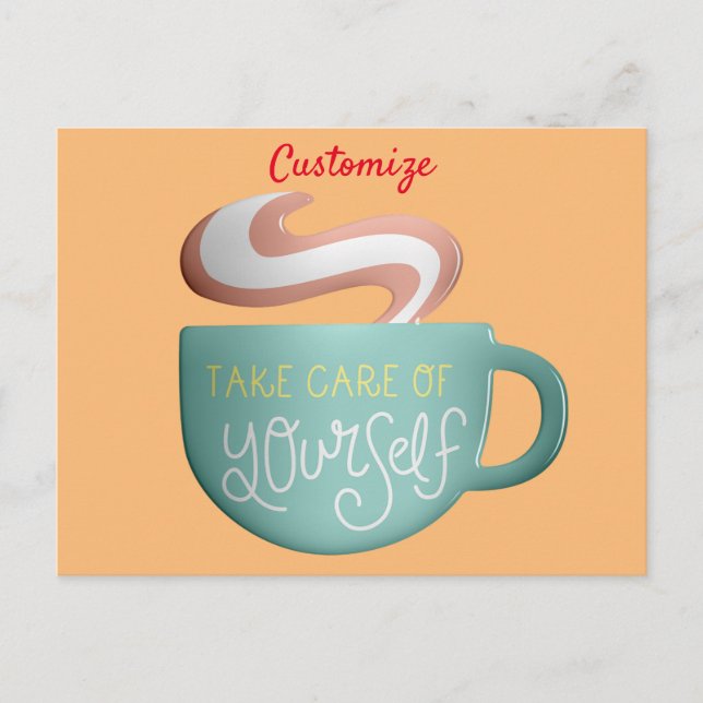 Cartão Postal Hygge Drink Self-Care Thunder_Cove (Frente)