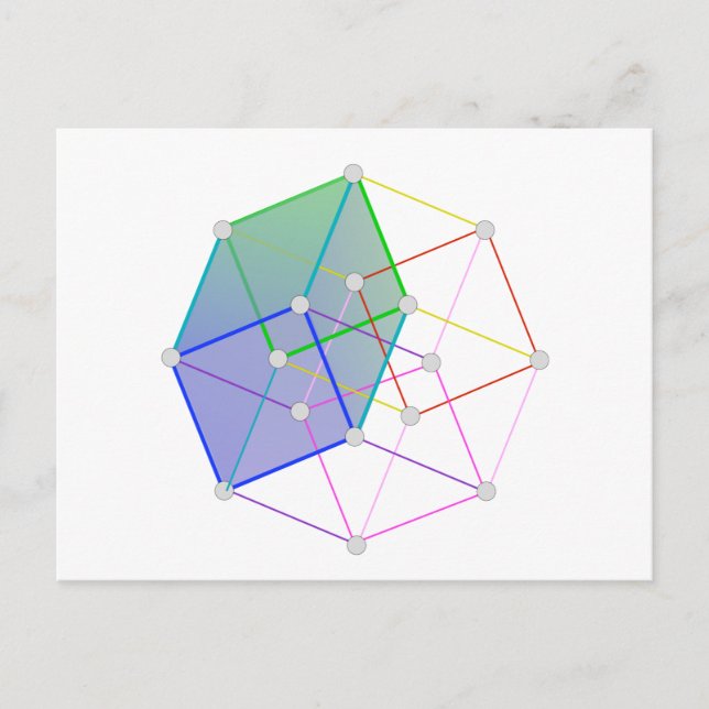 Cartão Postal Hyper Cube 2 — ciência legal em 4D! (Frente)