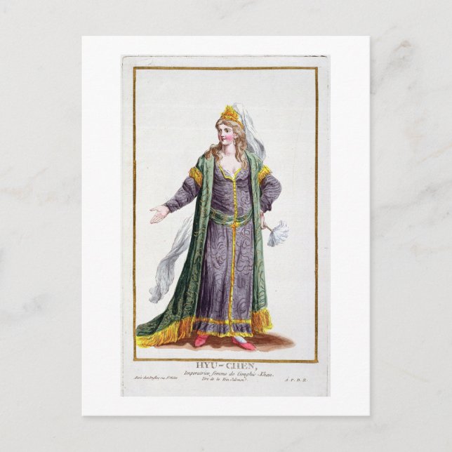 Cartão Postal Hyu-Chen, esposa de Genghis Khan, de "Receuil des (Frente)