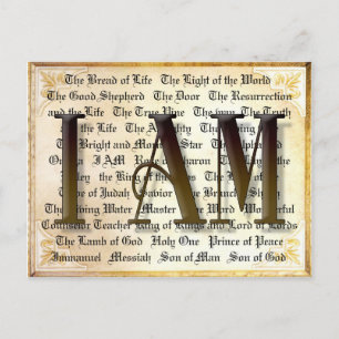 Cartão Postal I AM Names of Cristo Postcard