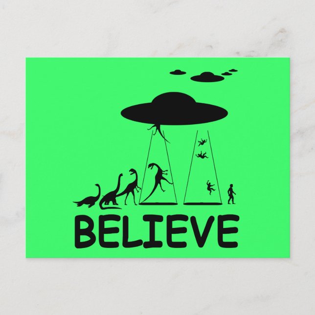 Cartão Postal I believe in aliens (Frente)