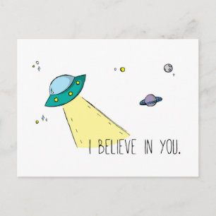 Cartão Postal "I believe in you" Postcard (Art by Em Somerville)