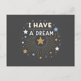 Cartão Postal I Have a Dream Inspirational Starburst Art