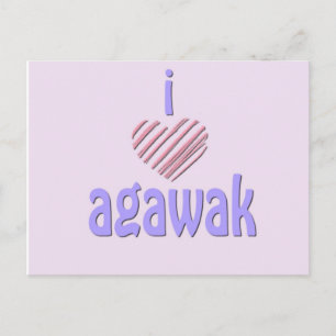 Cartão Postal I Heart Agawak