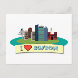Cartão Postal I Heart Boston
