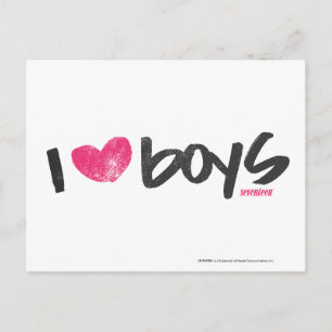 Cartão Postal I Heart Boys Magenta