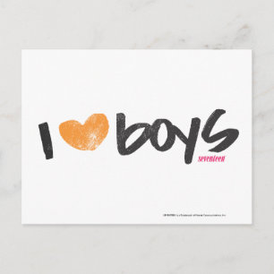 Cartão Postal I Heart Boys Orange