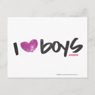 Cartão Postal I Heart Boys Purple