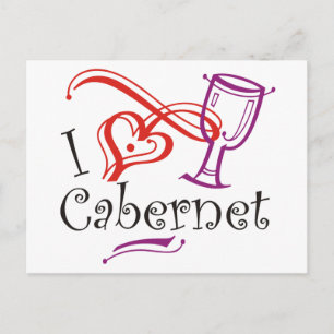Cartão Postal I Heart Cabernet