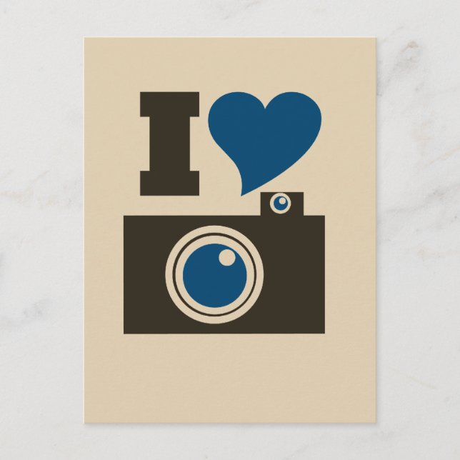 Cartão Postal I Heart Camera (Frente)