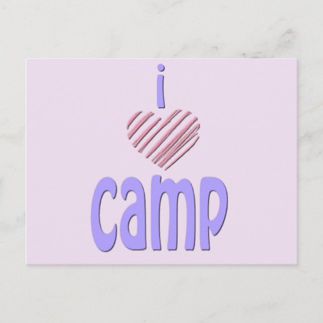 Cartão Postal I Heart Camp (Frente)