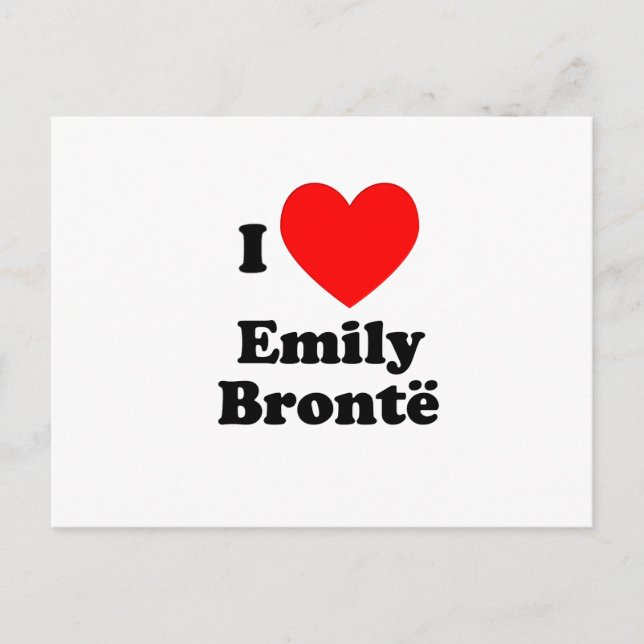 Cartão Postal I Heart Emily Bronte (Frente)