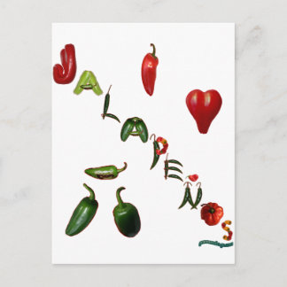 Cartão Postal I Heart Jalapenos