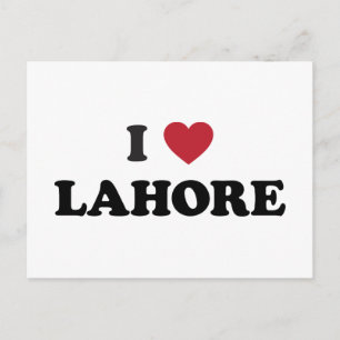 Cartão Postal I Heart Lahore Pakistan