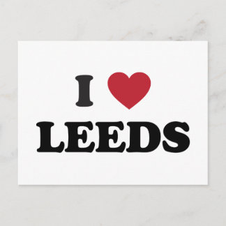 Cartão Postal I Heart Leeds England