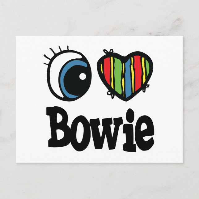 Cartão Postal I Heart (Love) Bowie (Frente)
