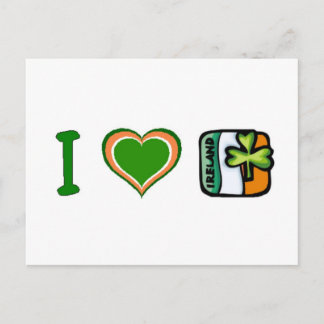 Cartão Postal I Heart (Love) Ireland