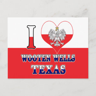 Cartão Postal I Heart Love Wooten Wells Texas