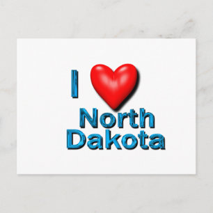 Cartão Postal I Heart North Dakota
