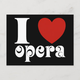 Cartão Postal I Heart Opera Lovers Gift