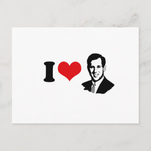 CARTÃO POSTAL I HEART SANTORUM 2012
