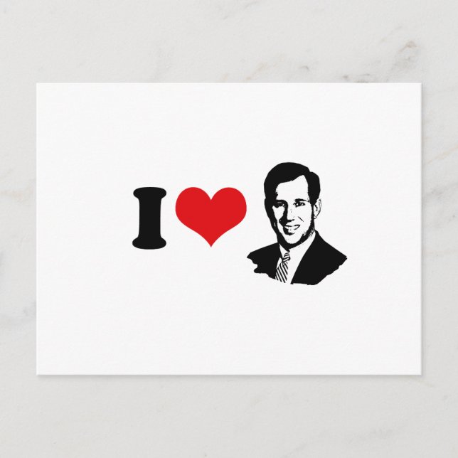 CARTÃO POSTAL I HEART SANTORUM 2012 (Frente)