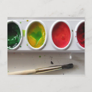 Cartão Postal I Heart Watercolor