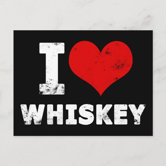 Cartão Postal I Heart Whiskey (Frente)