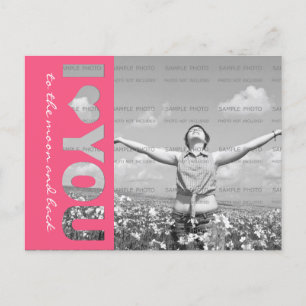 Cartão Postal I Heart You Personalized Photo Postcard Modelo