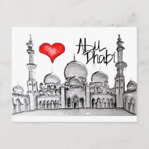 Cartão Postal I love Abu Dhabi