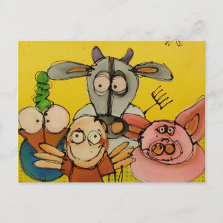 Cartão Postal i love animals