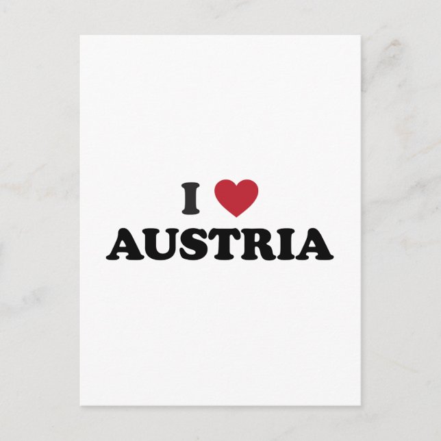 Cartão Postal I Love Austria (Frente)