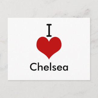 Cartão Postal I Love (coração) Chelsea