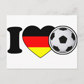 Cartão Postal "I Love Futebol" - Mit beliebtem Deutschlandherz