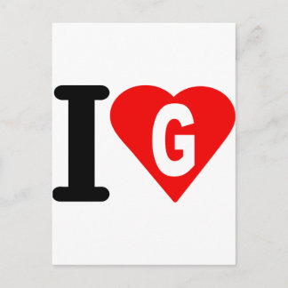 Cartão Postal I-love-g.
