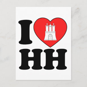 Cartão Postal I Love Hamburg (HH)