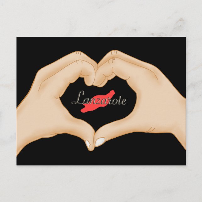 Cartão Postal I love Lanzarote Postcard (Frente)