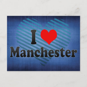 Cartão Postal I Love Manchester, Reino Unido