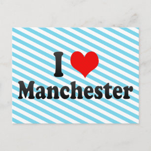 Cartão Postal I Love Manchester, Reino Unido