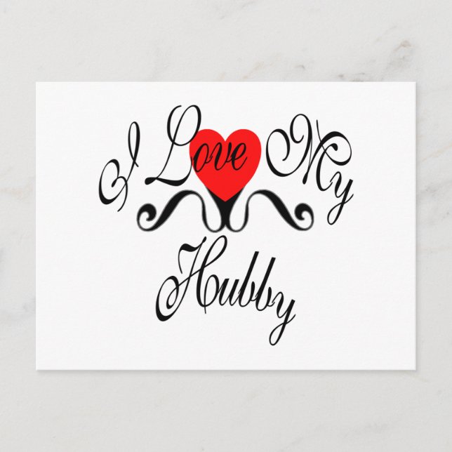Cartão Postal I Love My Hubby (Frente)