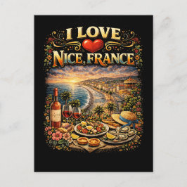 Cartão Postal I Love Nice