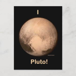 Cartão Postal I love Pluto!