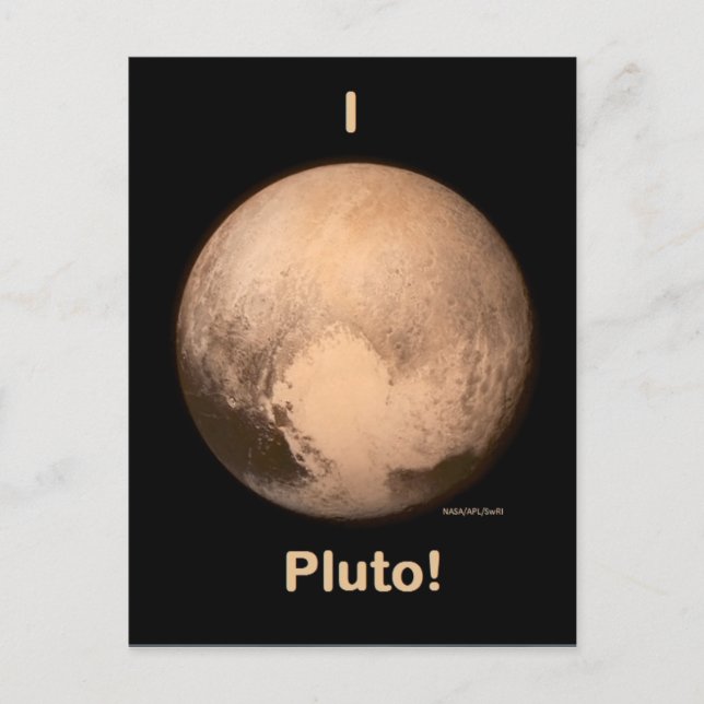 Cartão Postal I love Pluto! (Frente)