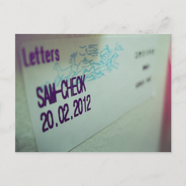 Cartão Postal I Love Snailmail - Carta Da Coreia (Frente)