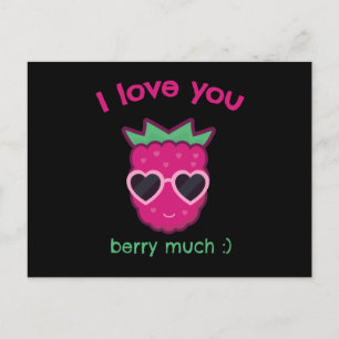 Cartão Postal I Love You Berry Much Valentine's Day